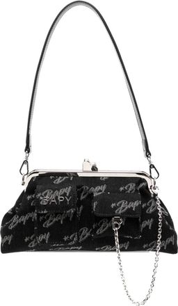 Bapy by A Bathing Ape monogram denim shoulder bag - women - Cellulose Acetate/Cotton/Cotton - One Size - Black