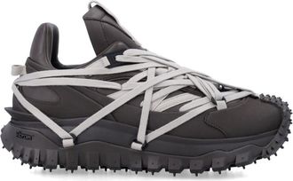 Moncler Grey Lace Up Sneakers