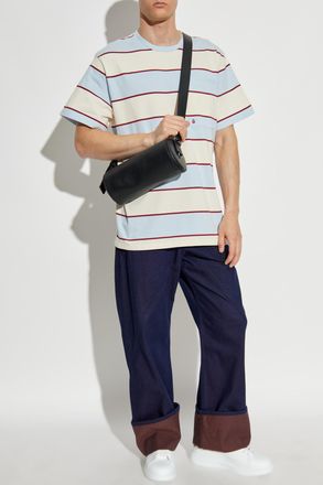 Alexander McQueen T-shirt With Pocket, Mens, Light Blue