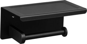 OEM Soporte Para Papel Higi&eacute;nico De Acero Inoxidable Negro Para Montaje En Pared, Pr&aacute;ctico Dispensador Para Ba&ntilde;os, Hoteles, Aseos Y Oficinas