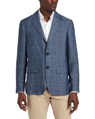 Faherty Reserve Linen Windowpane Blazer