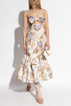 Zimmermann Floral Print Dress, Womens, Cream