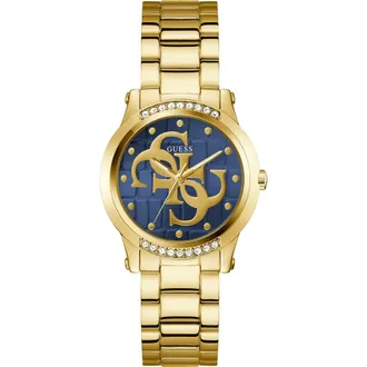 Guess Quattro G Bracelet Watch, 36mm in Blue at Nordstrom