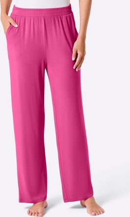 Feel Good Jerseyhose FEEL GOOD, Damen, Gr. 36/38, Normalgr&ouml;ssen, schwarz, fuchsia, 95% Viskose, 5% Elasthan, unifarben, Hosen Jerseyhose