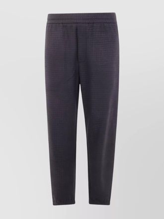 Emporio Armani textured weave cuffed hems sweatpants