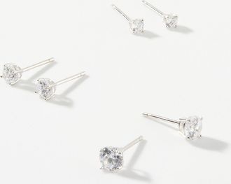 Simons Womens Small shimmery earrings Set of 3