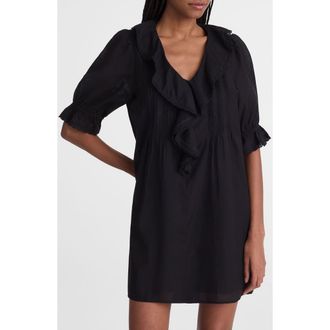 Madewell The Blaire Minidress in Jet Black at Nordstrom, Size Xx-Small