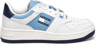 Tommy Jeans Schoenen, Heren, Wit, 42 EU, Leer, Basket Sneaker