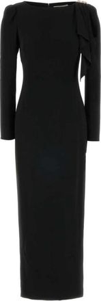 Alessandra Rich Cady Lange Jurk - Dames - Feestkleedjes - Zwart - S - Kleedjes