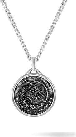 Vincero The Dragon Pendant Necklace in Silver at Nordstrom