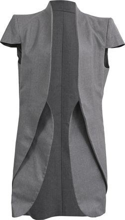 Maison Margiela Maison Martin Margiela Cap-Sleeve Blazer Jacket in Grey Wool