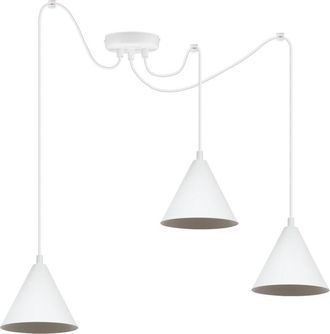 OEM L&aacute;mpara Colgante Soho Spider Blanca, 3 Enchufes, 14 Cm, E14