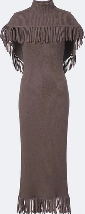 SIMKHAI Jordan caped wool and cashmere maxi dress