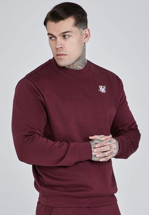 Siksilk Mens Burgundy Essentials Sweater XS