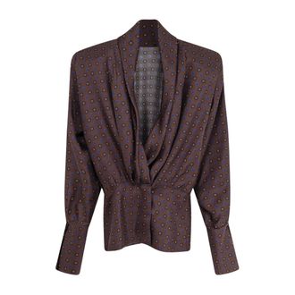 Seafarer Camicetta con collo a scialle in seta - - Blouses & Shirts - Donna - Marrone - L