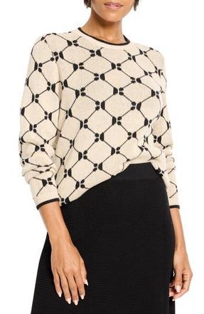 Nic+Zoe Geo Argyle Sweater in Neutral Multi at Nordstrom Rack, Size Xx-Large