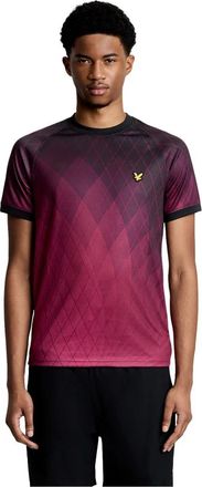 Lyle & Scott Geometric Printed Padel T-Shirt - Heren - T-shirts - Veelkleurig - L - Polyester - Tops