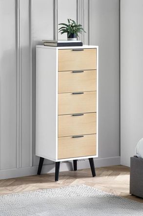 Julian Bowen Alba 5 Drawer Chest in White