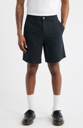 Brixton Surplus Cotton Shorts in Washed Black at Nordstrom, Size 30