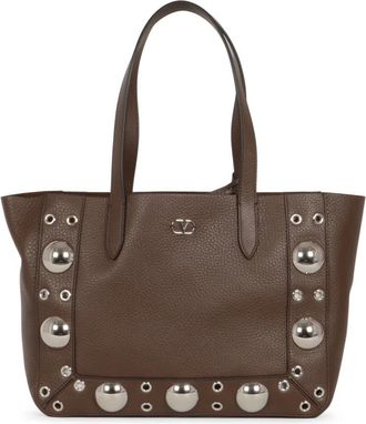 Valentino Nellc&ocirc;te Small Tote - Dames - Shoppers - Bruin - ONE Size - Leer - Tassen