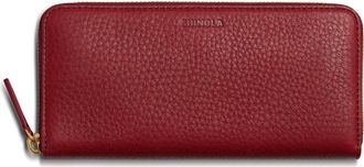 Shinola Continental Pebble Leather Zip Wallet in Ruby at Nordstrom