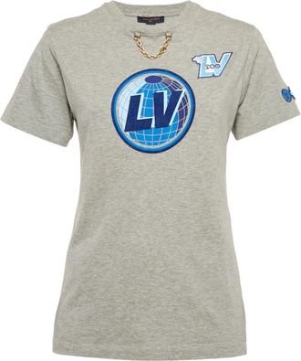 Louis Vuitton 2020s T-shirt met grafische print - Grijs