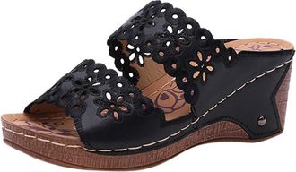 Generic Womens Summer Platform Slippers, Womens Summer Slippers with Heel, Non-Slip Wedge Heel, Beach Shoes, Thick Platforms Shoes, High Heels Womens Slippers