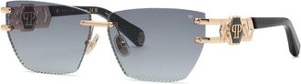 Philipp Plein Spp 239M Zonnebril - Dames - Zonnebrillen - Zwart - 62 MM - Accessoires