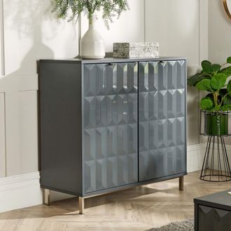 Home Source Industries Siena 2 Door High Gloss Sideboard Storage Unit