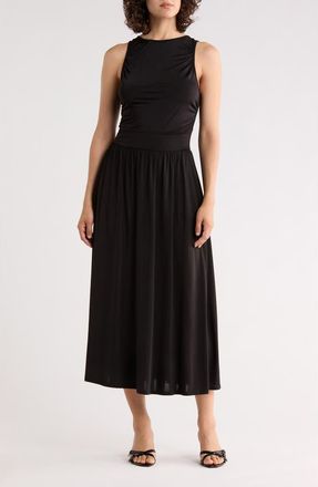 West K Ruched Midi Dress in Black at Nordstrom Rack, Size X-Large