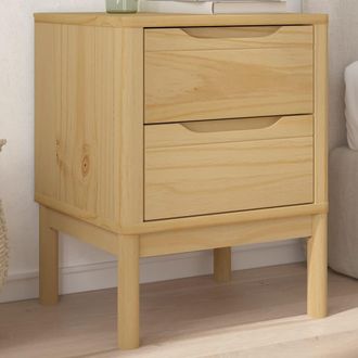 vidaXL Vidaxl - Mesita De Noche Floro Madera De Pino Marr&oacute;n Cera 45x39x57 Cm