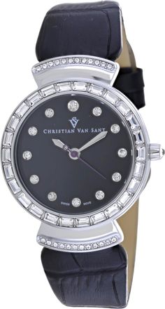 Christian Van Sant Womens Nova Black Round 34mm