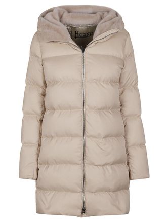 Herno A-Shape In Arendelle Faux Fur Polyester Down Jacket