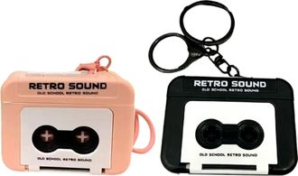 Generic Tape Recorder Keychain | Playable Purse Ornament | Cassette Player Bag Pendant | for Kids Teens Adults Students Music Lovers Collectors Travelers Birt