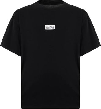 Maison Margiela Logo-applicatie T-shirt - Heren - T-shirts - Zwart - L - Katoen - Tops
