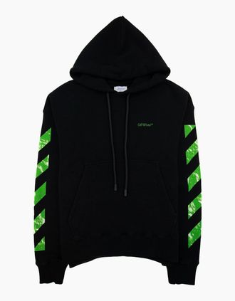 Off-white Mens Off White Moon Cam Arrow Skate Hoodie Black/green - Black/Multi - Size: 36
