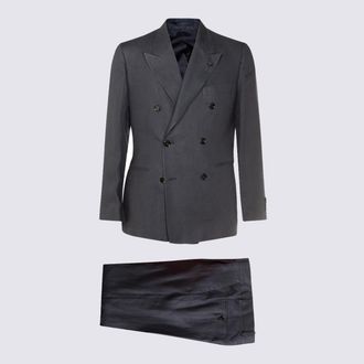 Lardini Grey Linen Suits