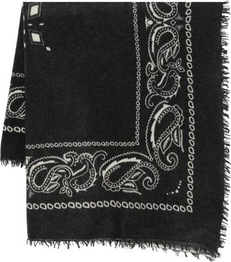 Liska Sciarpa con stampa paisley - Nero