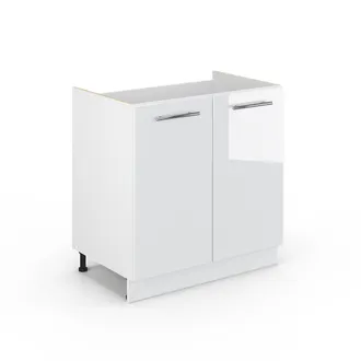 Vicco Mobile Sottolavabo Per Bagno Fame-line, Bianco Lucido, 80 X 81.6 Cm Senza Piano Di Lavoro Vicco
