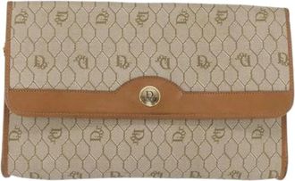 Dior Pre-owned Vintage honingraatketting - Dames - Vintage Clutch - Beige - ONE Size - Leer - Vintage