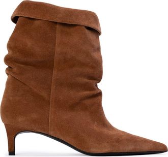Black Suede Studio Marty 50 Boot in Tobacco Suede at Nordstrom, Size 39.5