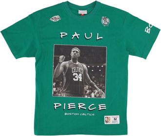 Mitchell & Ness Boston Celtics Vintage Tee Paul Pierce - Heren - T-shirts - Groen - XL - Katoen - Tops