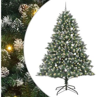 vidaXL &Aacute;rbol De Navidad Artificial Verde 240 Cm Pvc, Pl&aacute;stico Y Acero Vidaxl