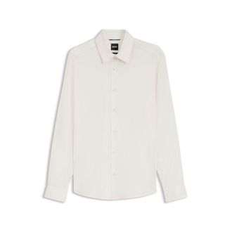 BOSS Regular-fit shirt in performance-stretch fabric