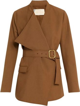 Ulla Johnson Giacca drappeggiata Zehra - - Jackets - Donna - Marrone - M