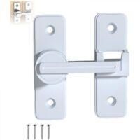 OEM Cerradura Para Puerta Corredera, Cierre De Gancho De 180&deg;, Apta Para Puertas Elevadizas, Cerradura Para Puerta Interior, Color Blanco. - Crezuo