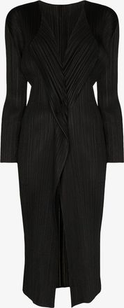 Pleats Please Issey Miyake Monthly Colors Plissé Single-Breasted Coat - Womens - Polyester
