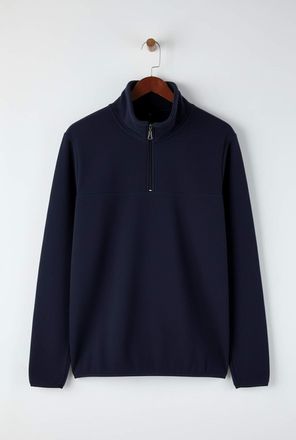 Trendyol MAN Heren Donkerblauw Effen Lang Regular fit Sweatshirts