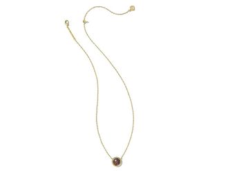 Kendra Scott Basketball Short Pendant Womens Necklace Womens Necklace Gold Orange Goldstone
