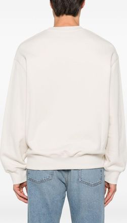 Maison Kitsun&eacute; Fox-Patch Cotton Sweatshirt - Beige